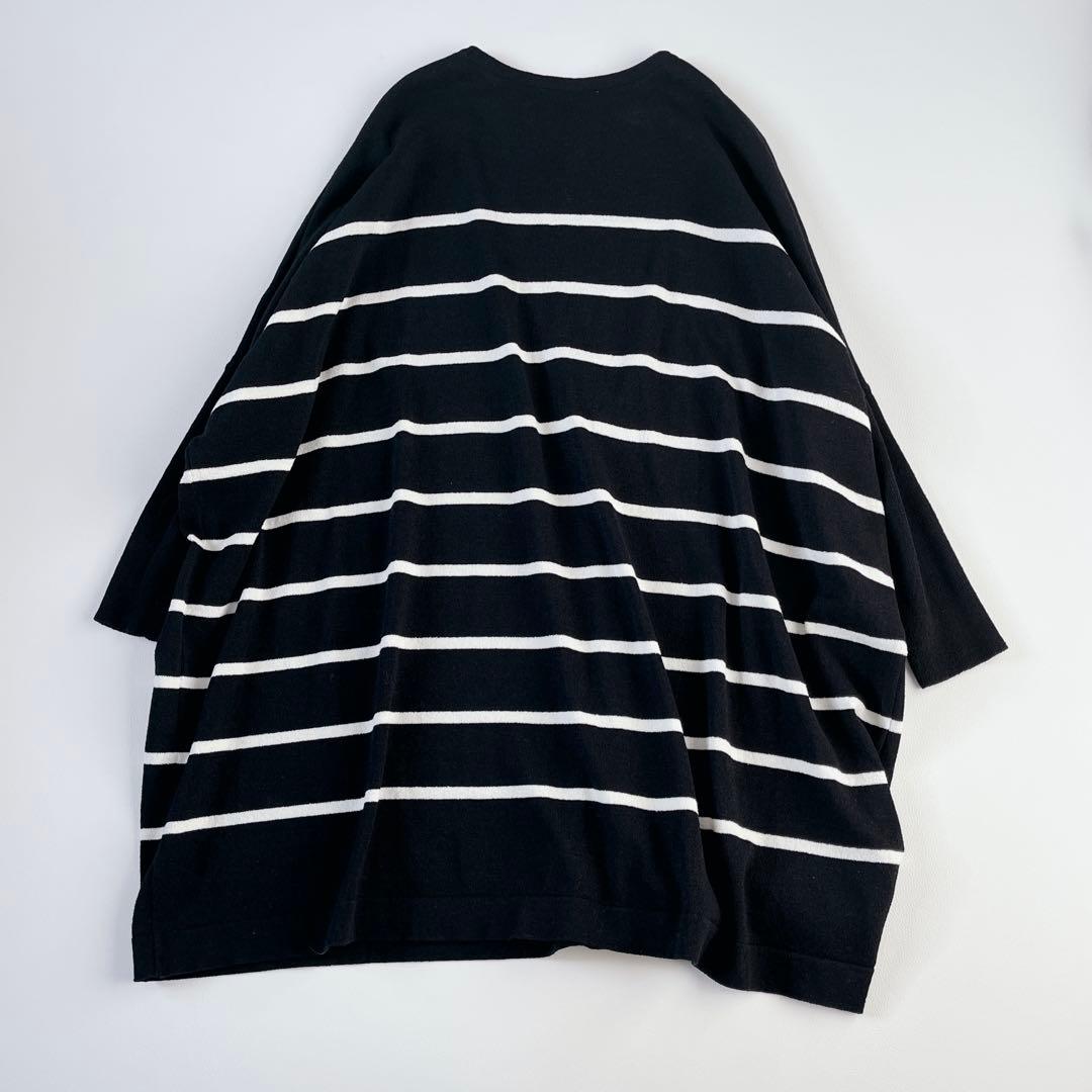 美品✨近年　ビアズリー　ギマBIGニット　ドルマン　ボーダー　F