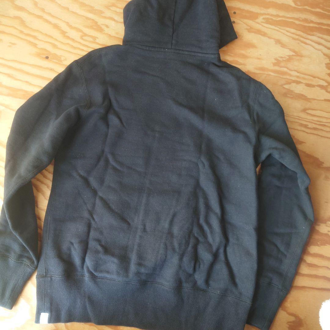 japanmade屋 吊り編み パーカー ブラック sizeM