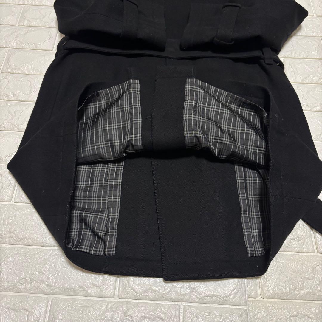 美品 バーバリーブラックレーベル★カシミヤ混 ナポレオンコート メンズ Mサイズ