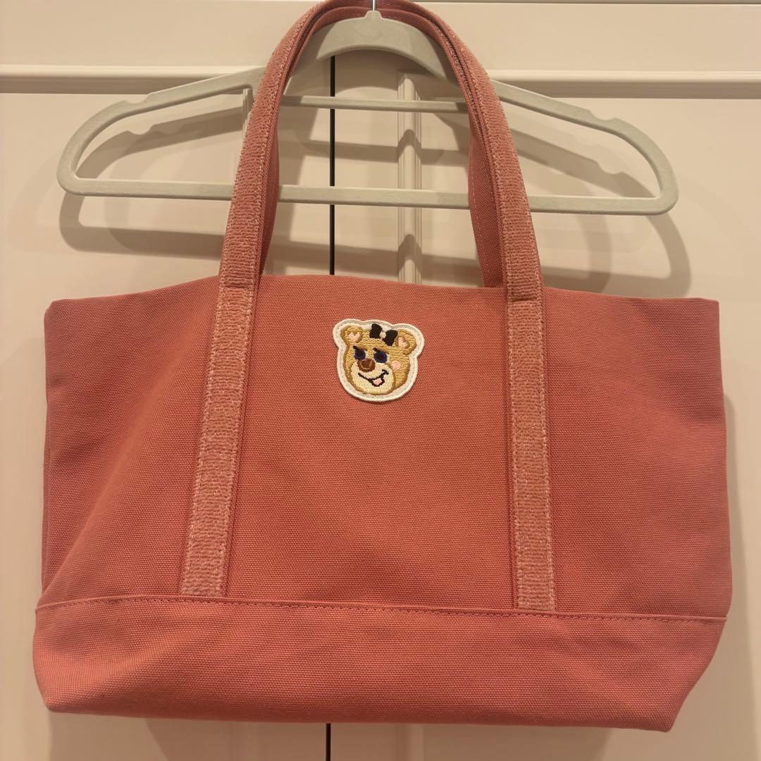 フェイラー オールドテディガール　ワッペントートバッグ　L ピンク