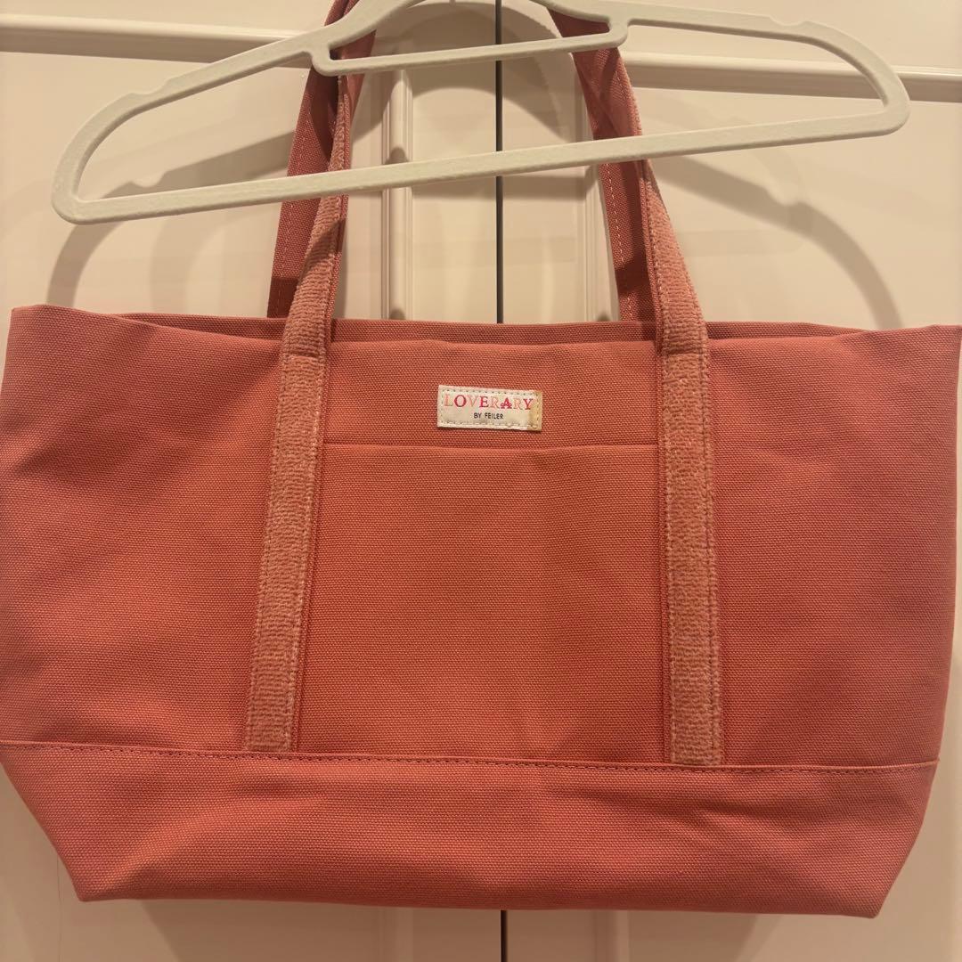 フェイラー オールドテディガール　ワッペントートバッグ　L ピンク