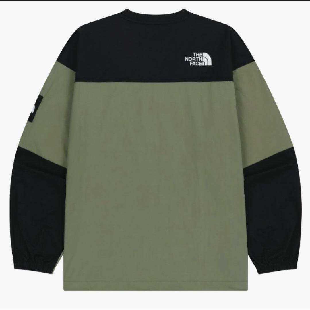 韓国限定　ノースフェイス　XL アルバニークルーネック　カーキ　黒　ロンT