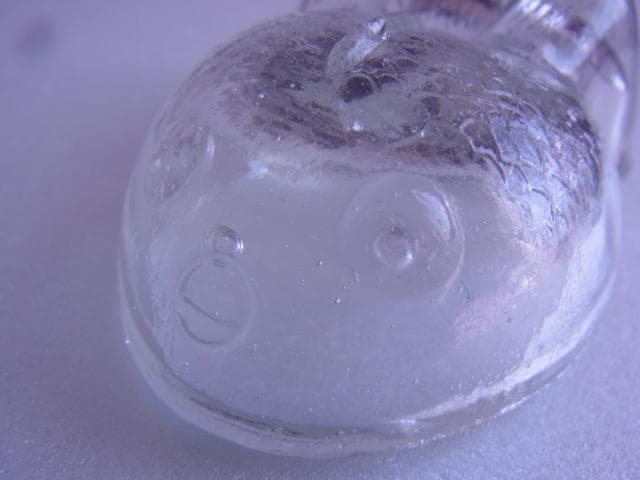 戦前　金魚型　ガラス　ぺろぺろ　とろとろ　古い菓子型　昭和初期　大正　型吹き