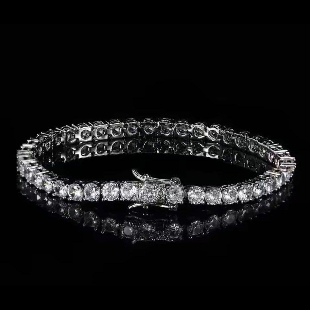 【13ctの圧倒的存在感】モアサナイト テニスブレスレット｜GRA正規鑑定書付