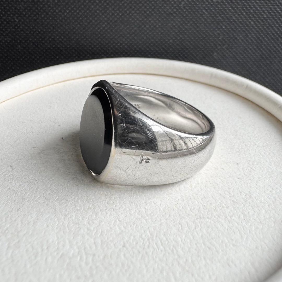 【希少サイズ】トムウッド/ブラックオニキス/オーバル/サイズ60(約20号)