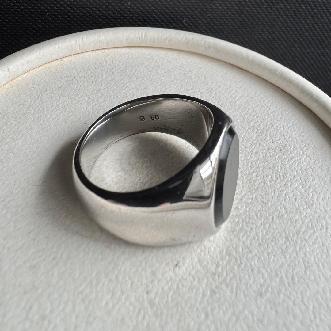 【希少サイズ】トムウッド/ブラックオニキス/オーバル/サイズ60(約20号)