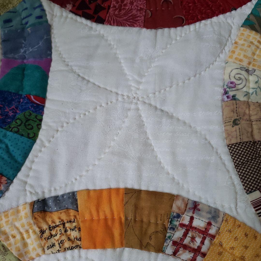 パッチワーク　ハンドメイド　キルトベッドカバー　ソファーカバー　タペストリー