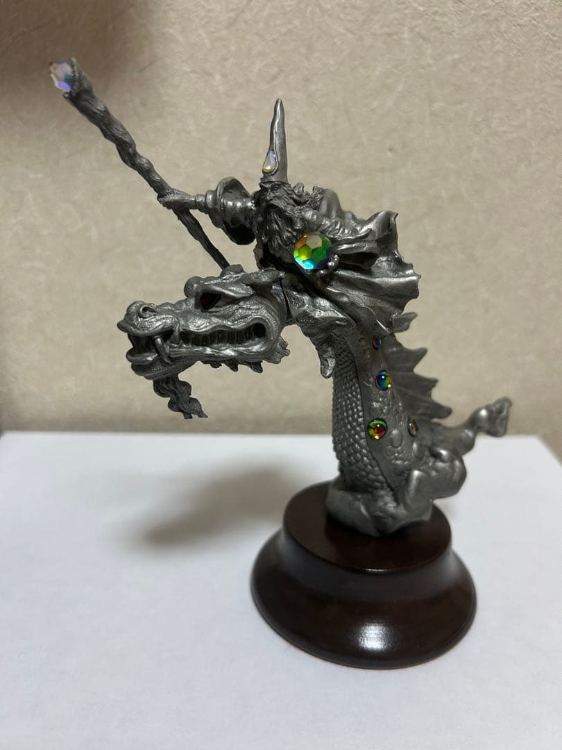 ドラゴンフィギュア 金属製 約16.5cm