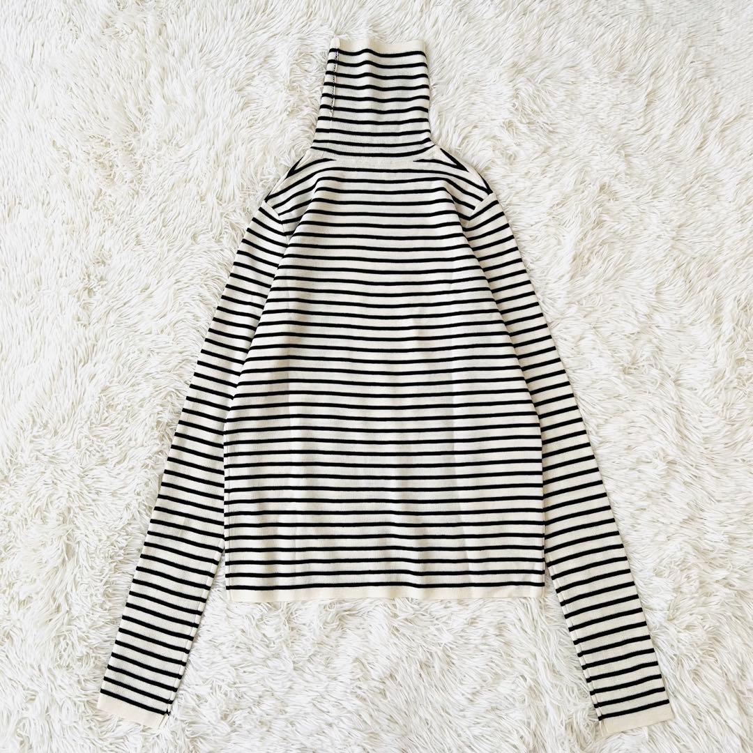 アパルトモン ドゥーズィエムクラス 22AW ボーダータートルネックニット