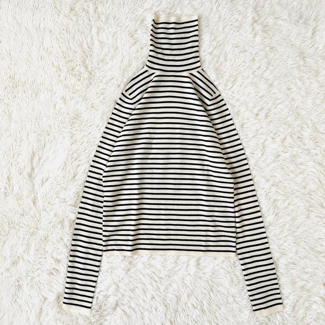 アパルトモン ドゥーズィエムクラス 22AW ボーダータートルネックニット