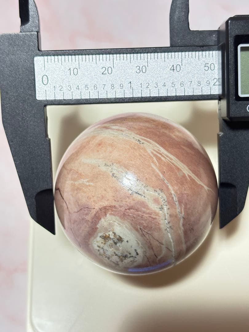 ピクチャージャスパー　ピンク系　スフィア　高品質　ハイグレード