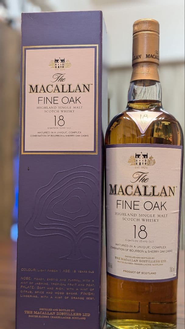 【終売品】マッカラン 18年 ファインオーク 700ml 43％ 箱付き 未開栓