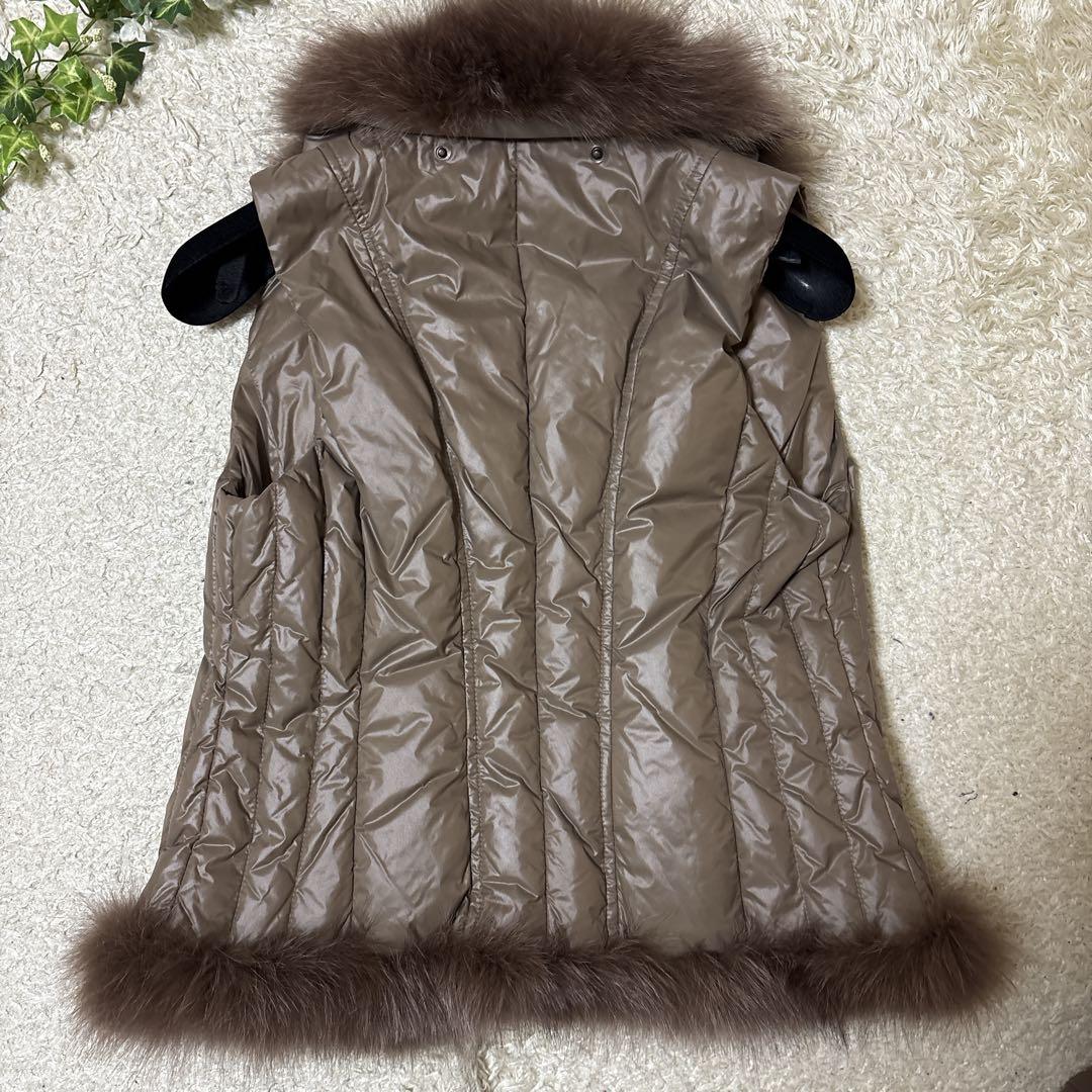 はなみん　Cara ラムレザージャケット ファーダウンベスト フォックス