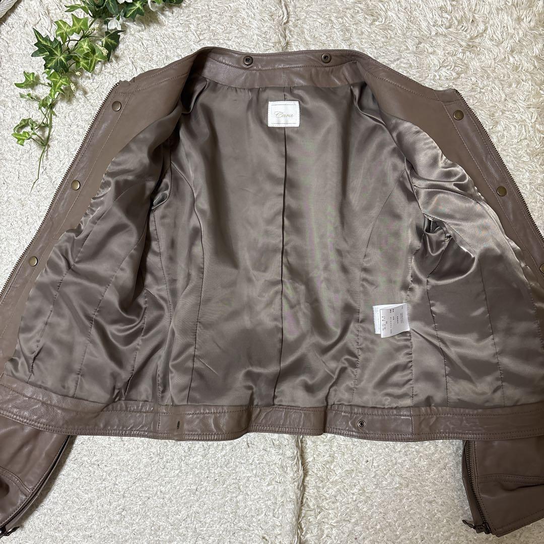 はなみん　Cara ラムレザージャケット ファーダウンベスト フォックス