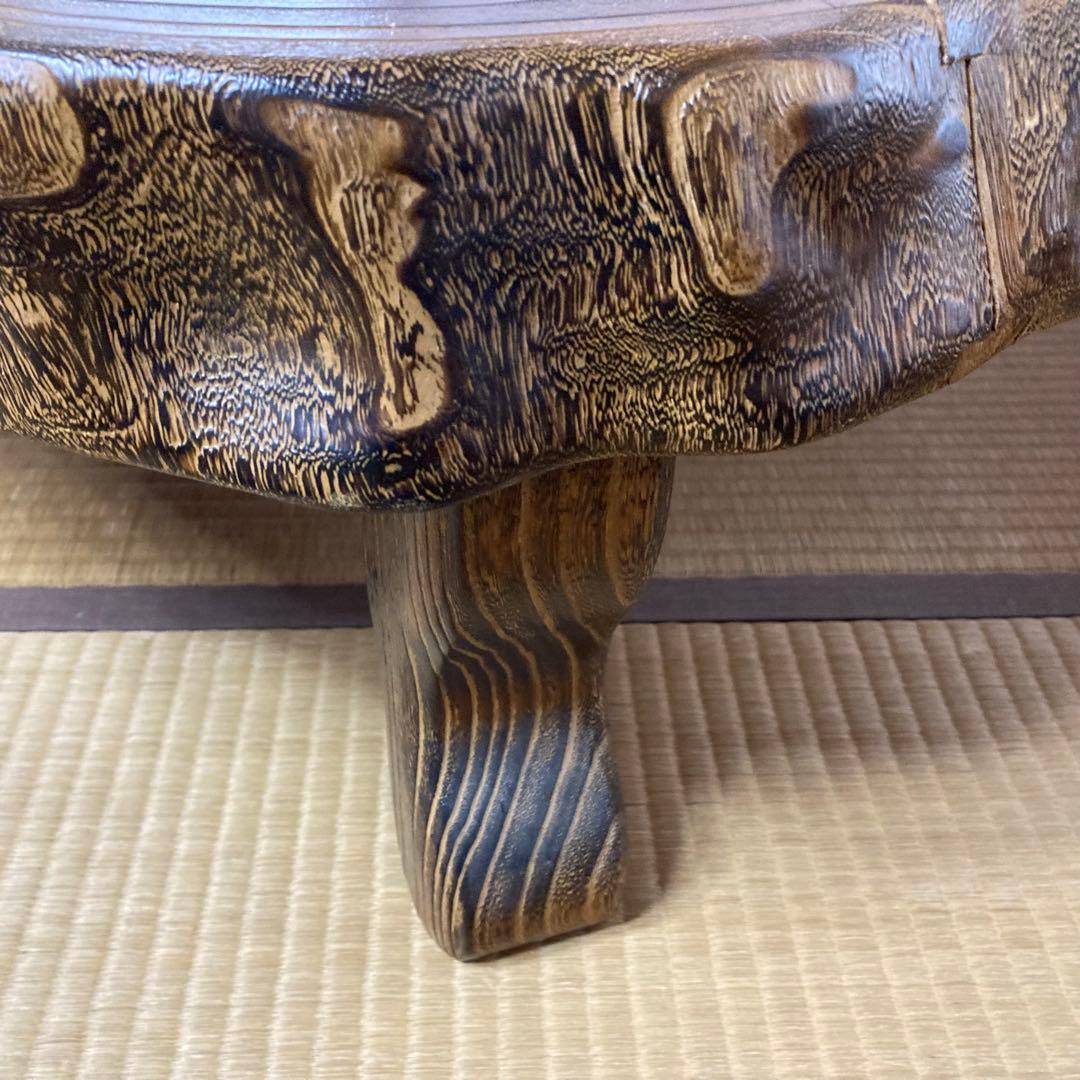 座卓 机 ローテーブル ちゃぶ台 年輪 木目 木製 和風 和室 家具 レトロ