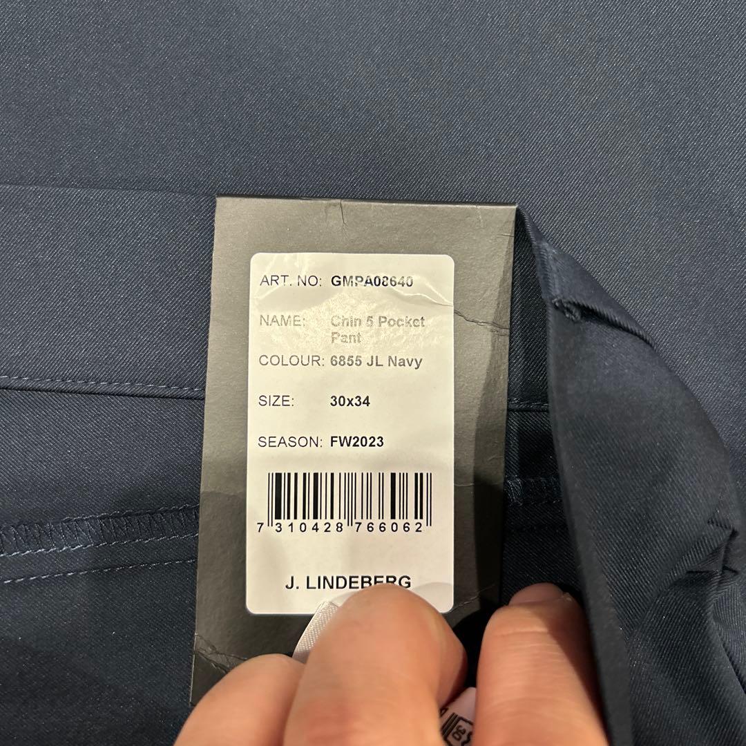 新品 定価29700円 Jリンドバーグ チノパンツ W30 ストレッチ ネイビー