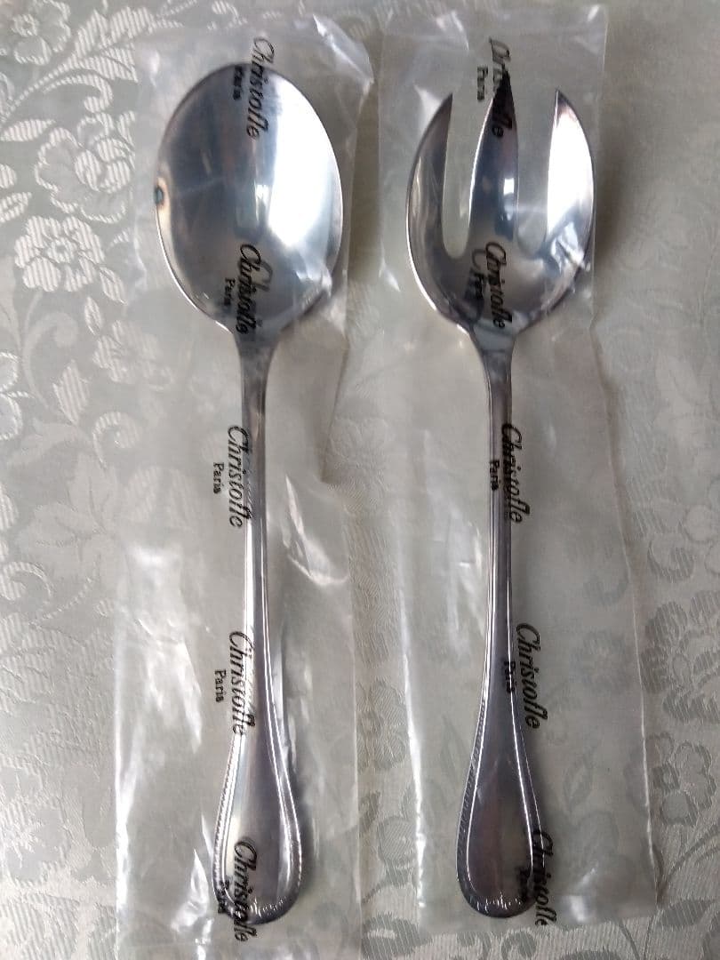 【未開封】クリストフル　マルメゾン　サラダサービングフォーク＆サービングスプーン