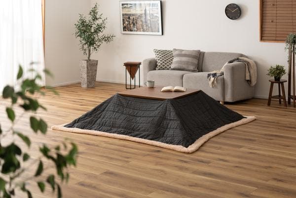 おしゃれ ふかふか かわいい もこもこ さらさら 正方形 こたつ布団 グレー