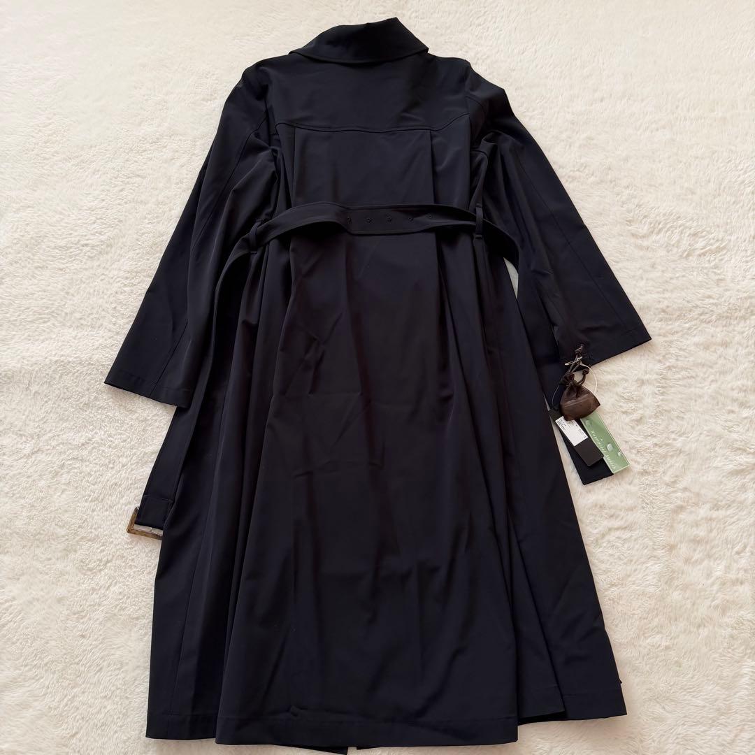 美品　フォクシーニューヨーク ケンジントレンチコート ミッドナイトブルー　40