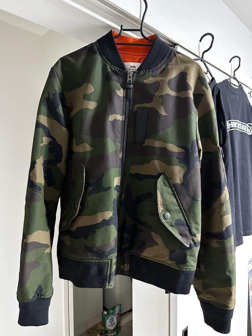 COACH MA-1 ボンバージャケット F56282 フライト カモフラ S