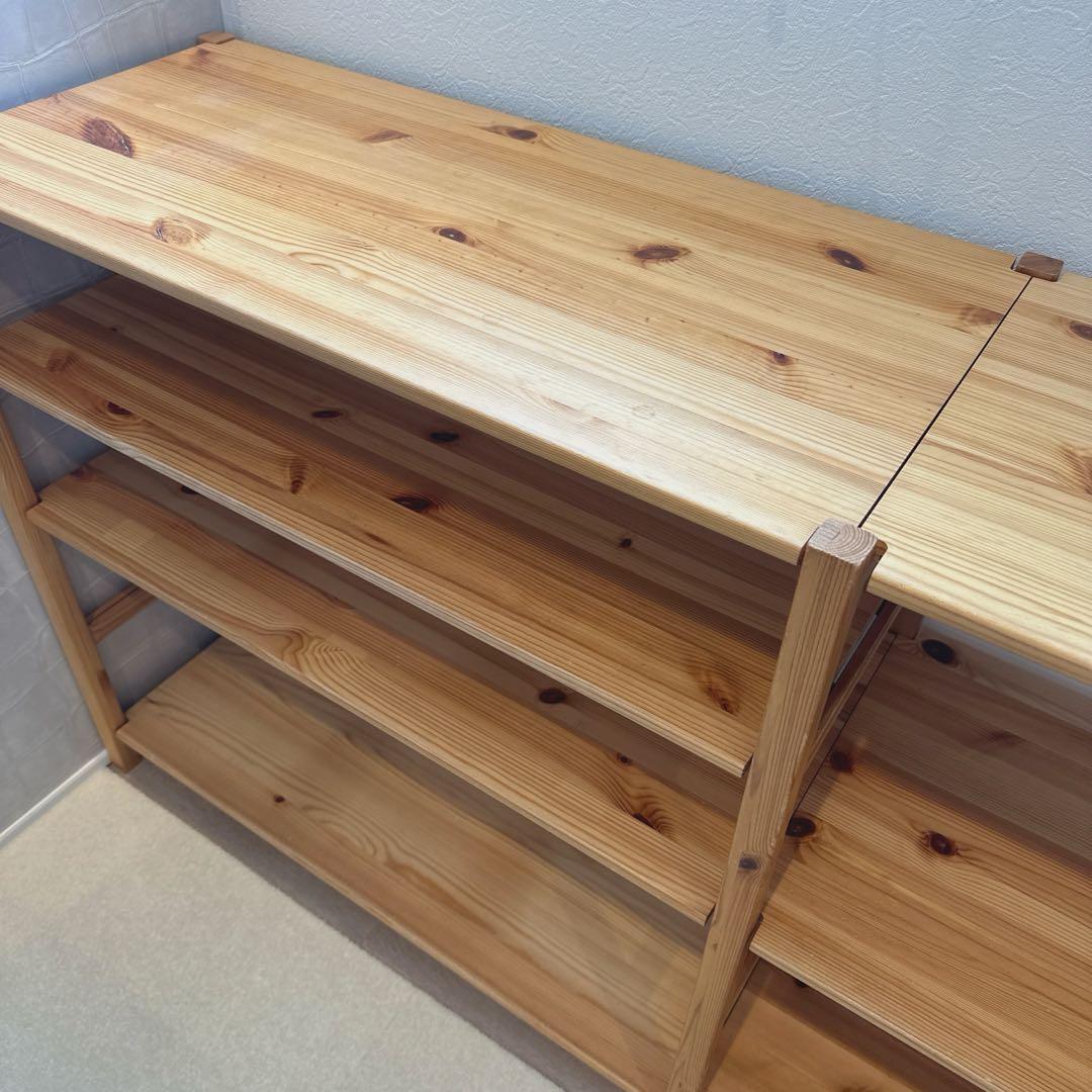 【無印良品】【パイン材ユニットシェルフ】【８６ｃｍ幅】【2セット＋棚板1枚】