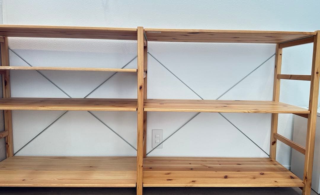 【無印良品】【パイン材ユニットシェルフ】【８６ｃｍ幅】【2セット＋棚板1枚】