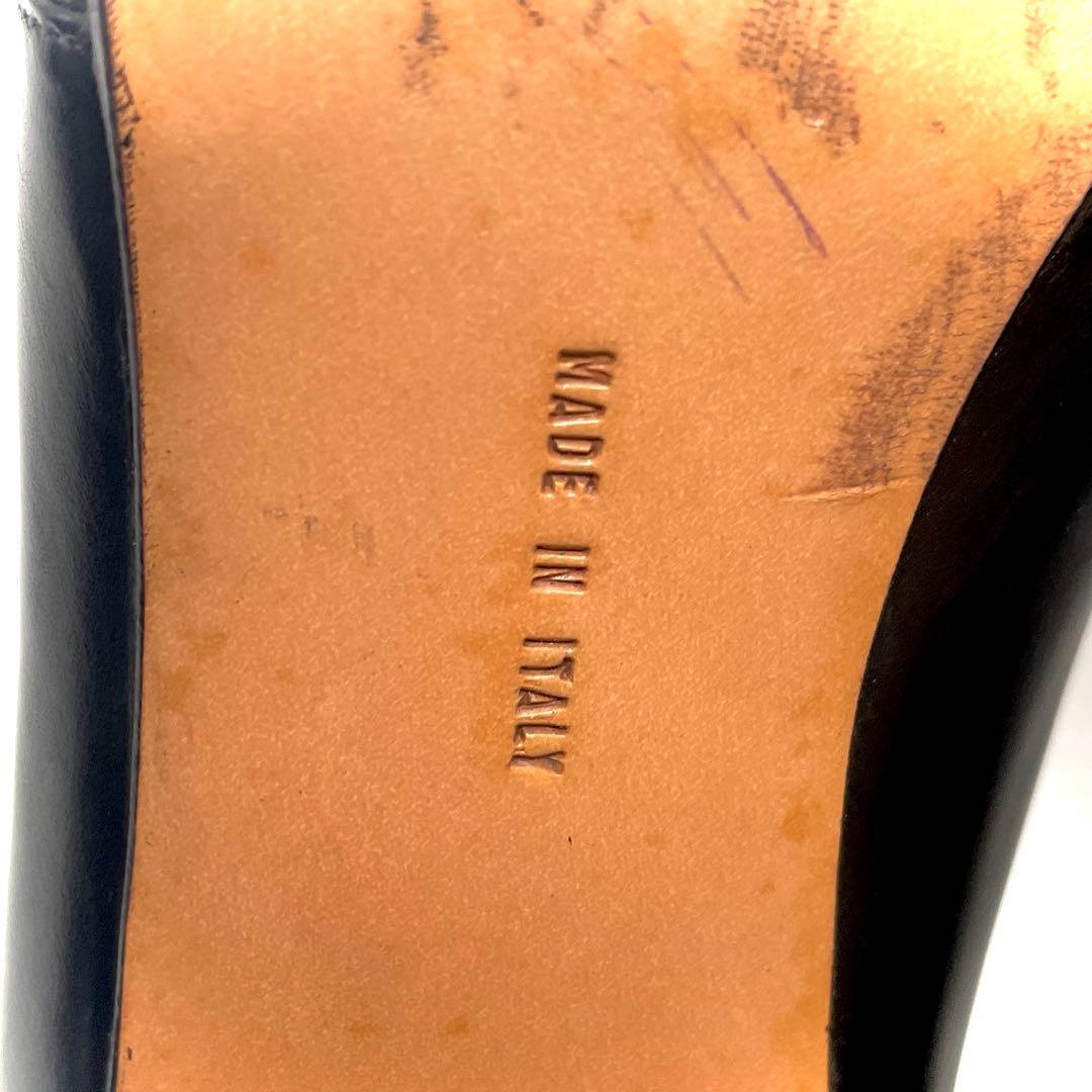 Ferragamo ヴァラリボン カーフレザー ポインテッドトゥ パンプス