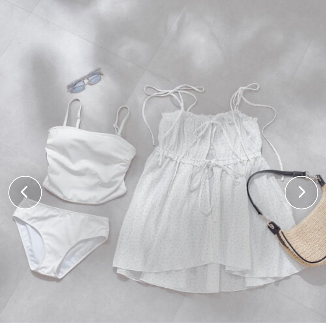 新品 Chico （水着）肩リボンキャミチュニック水着３点セット