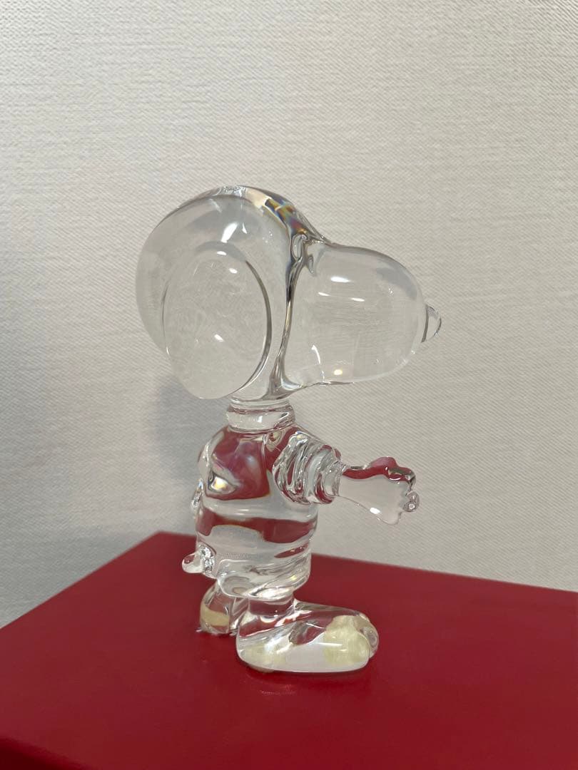 【バカラ】フレンドリー 立つスヌーピー オブジェ クリスタルガラス フィギュリン