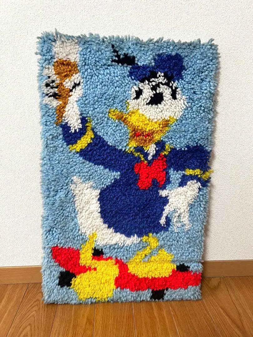 【Disney ドナルドダック壁掛けインテリア ラグ仕様】