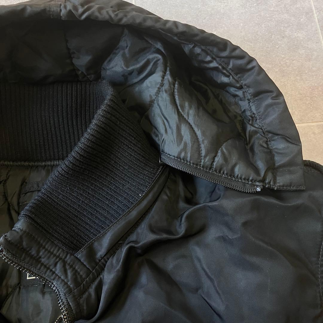 即完売サイズ ALPHA フード付フライトジャケット MA1 黒 3L