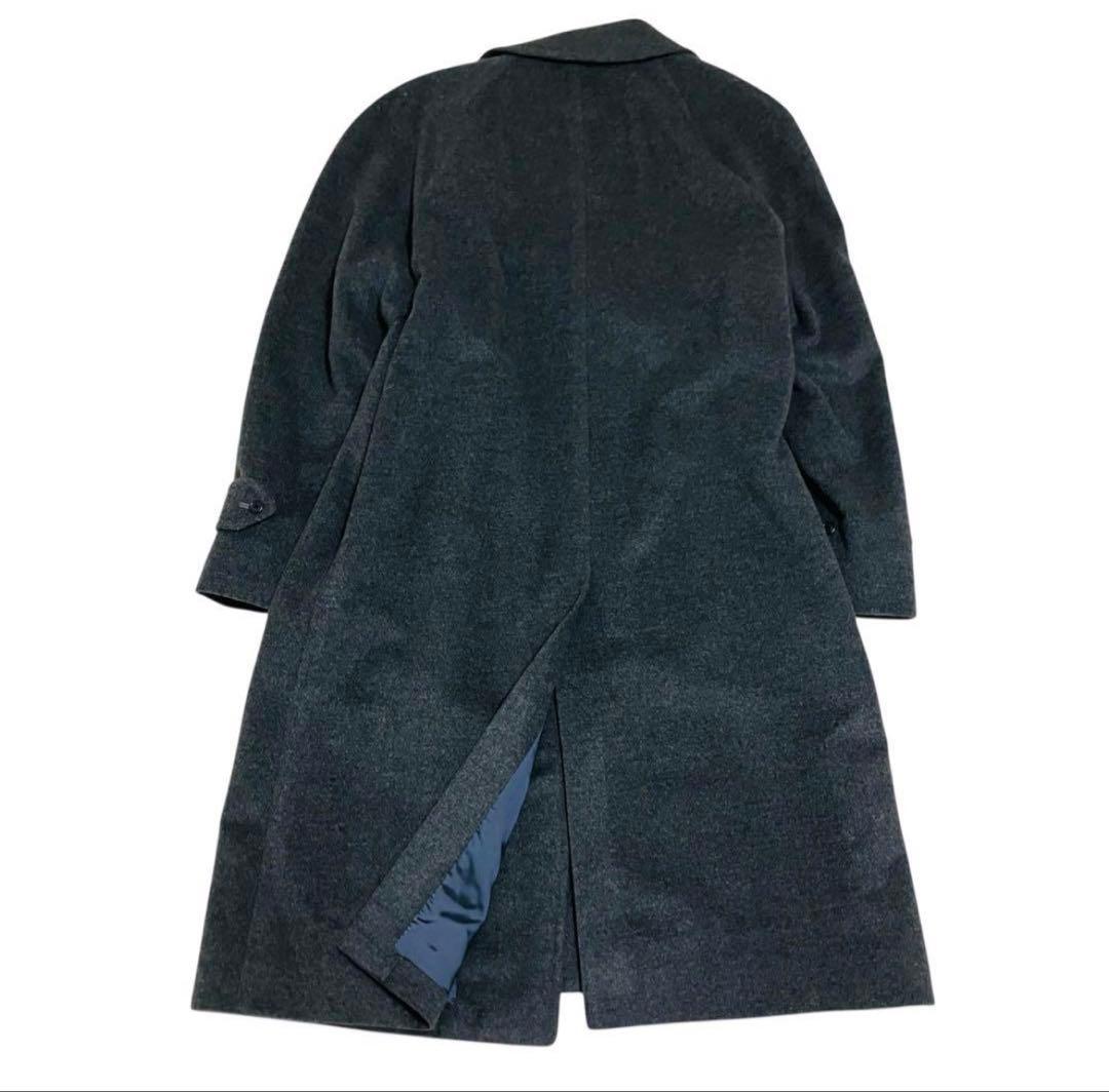 極美品✨希少 XL バーバリー ステンカラーコート カシミヤ混 ロング　グレー