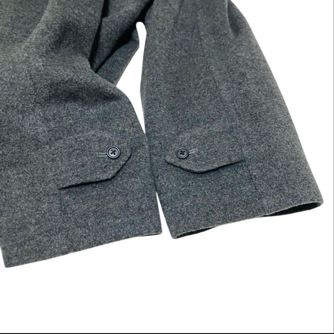 極美品✨希少 XL バーバリー ステンカラーコート カシミヤ混 ロング　グレー