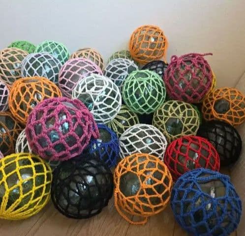 ガラス浮き玉 ガラス玉 １０cmx ６０