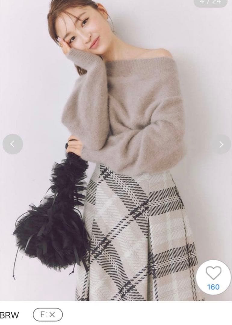 値下げ！新品未使用タグ付き SNIDELフォックスアルパカオフショルプルオーバー