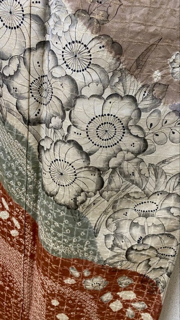 辻ヶ花 作家物 落款入り グレー 振袖 フルセット