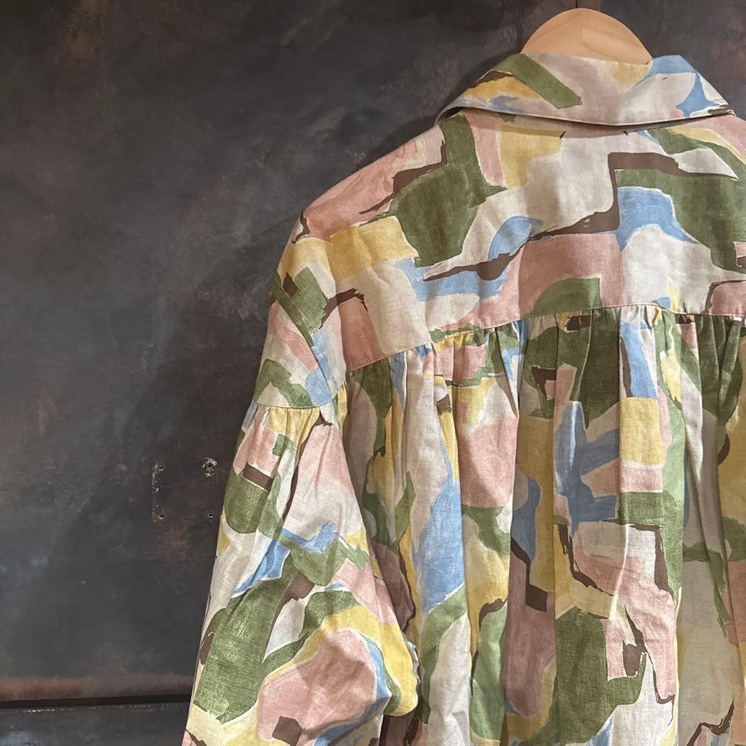 極美品　AIE ペインターシャツアブストラクト　シャツ　サイズL 25SS