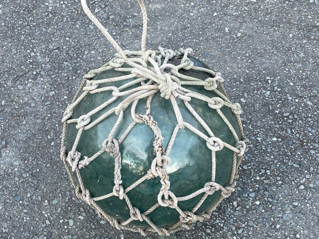 昭和レトロ　ガラス玉　浮玉　 アンティーク ガラスの浮き玉 約40cm