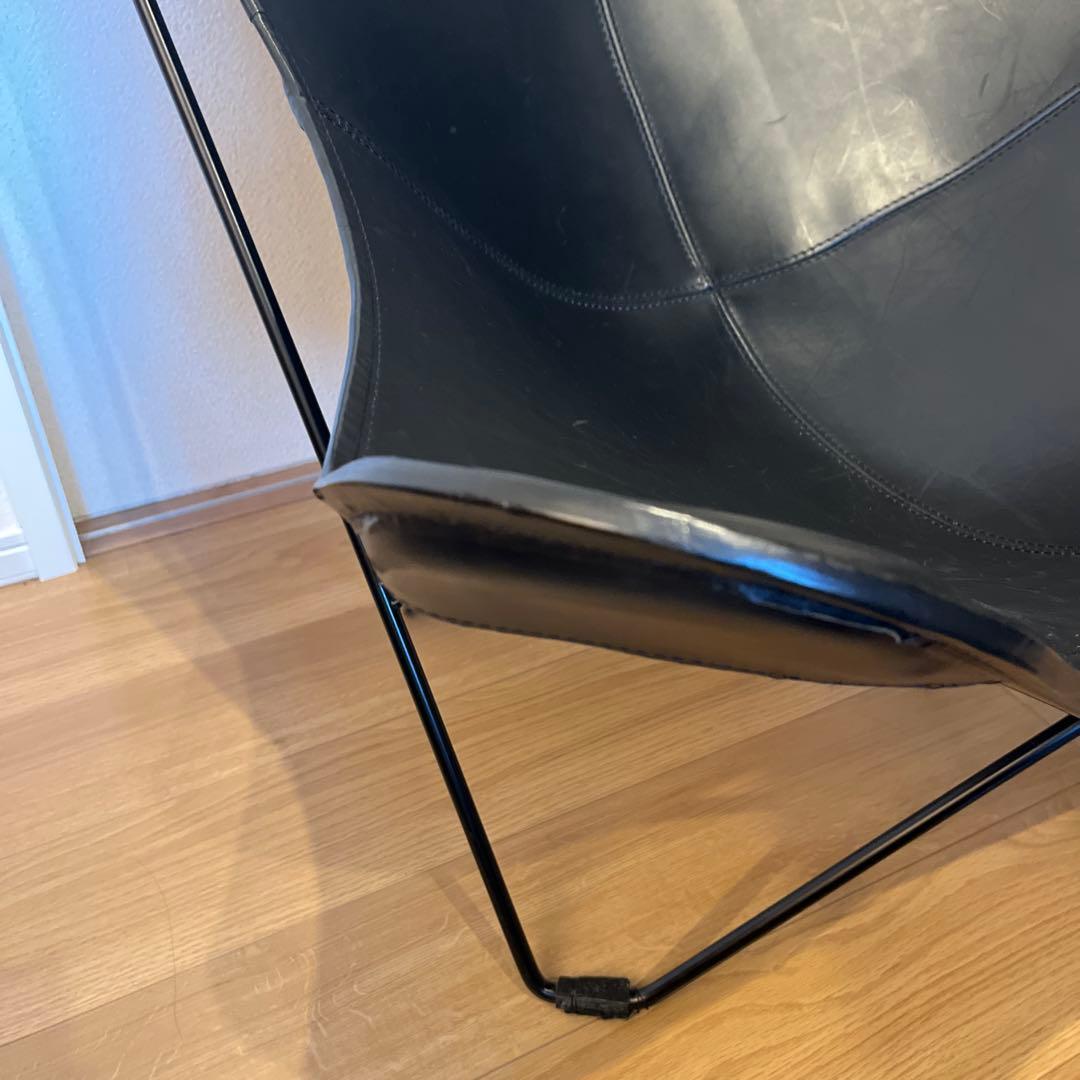 CUERO バタフライチェア　革　黒　ブラック