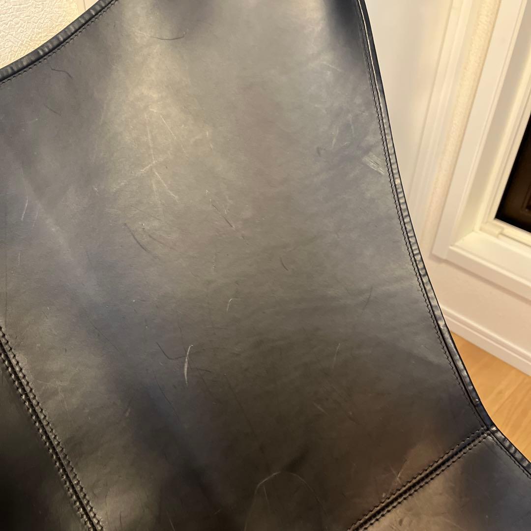 CUERO バタフライチェア　革　黒　ブラック