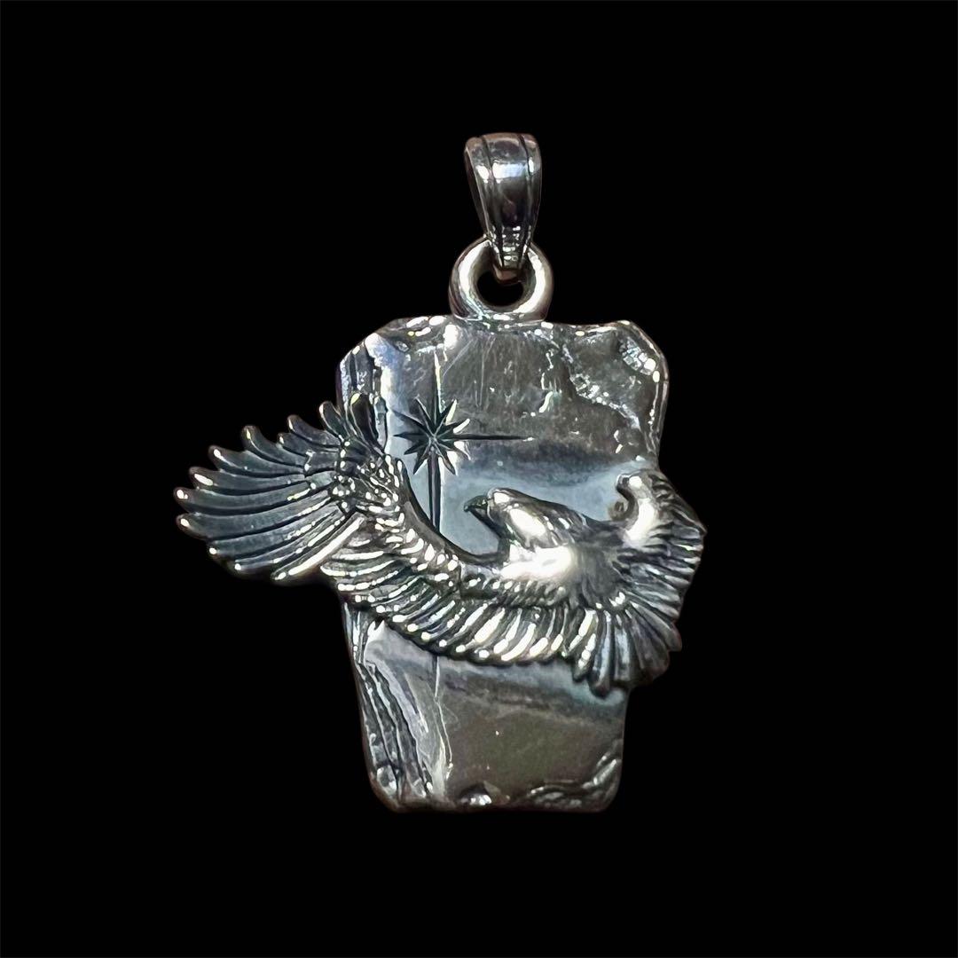 SAAD シルバー925 イーグルデザイン ペンダントトップ ヘビー