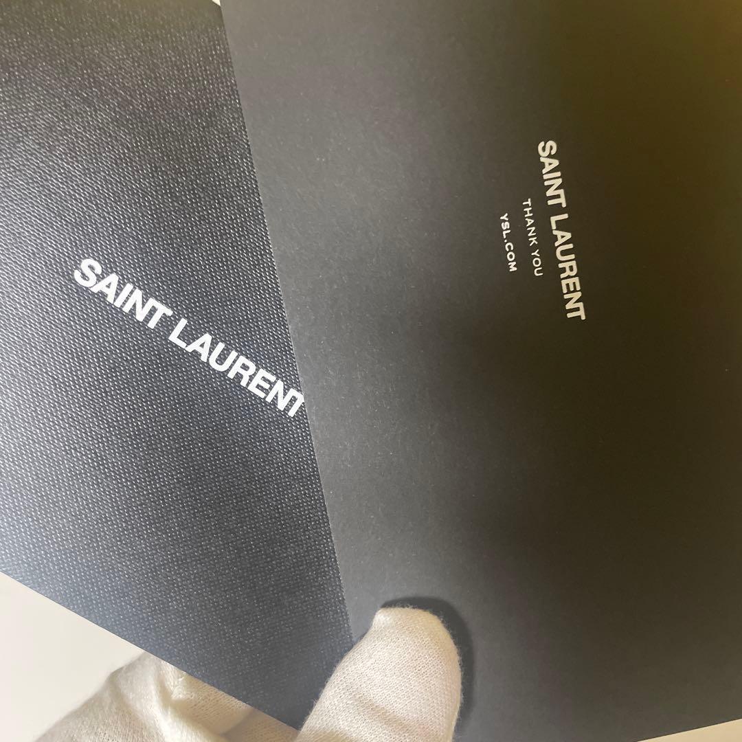 SAINT LAURENT ブラックレザー マネークリップ