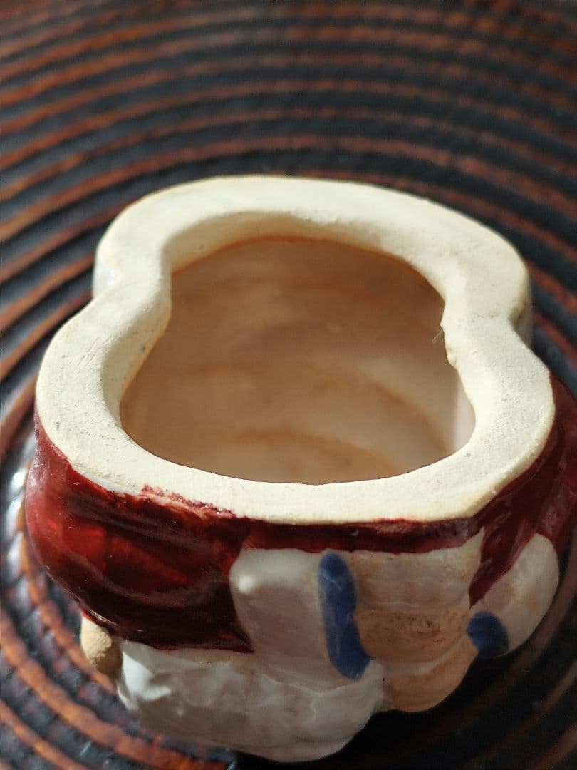 陶器　茶道具 香合 クリスマス サンタクロース 浅見与し三作 吉峯窯　茶道