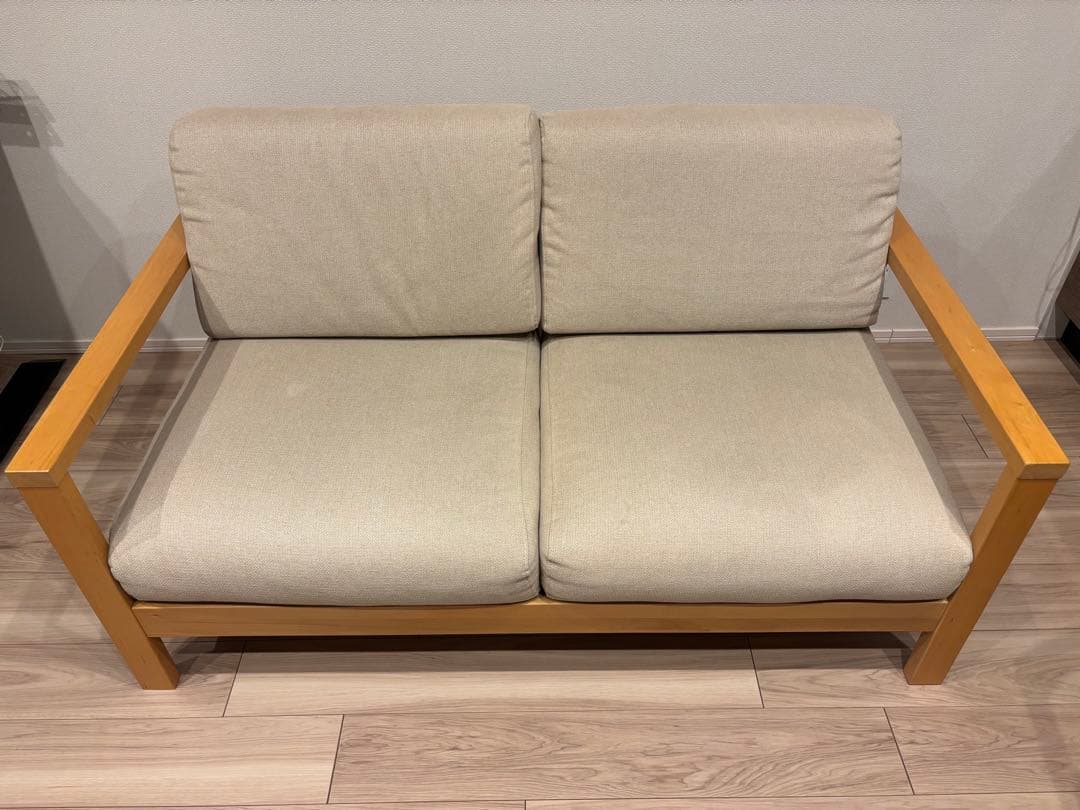 【送料込み】天然木2.5人掛けソファ 北欧デザイン