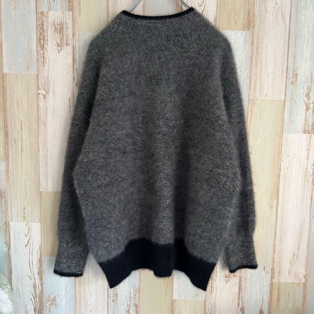 ユナイテッドアローズ フォックス混 クルーネックニット カシミヤ混 グレー系