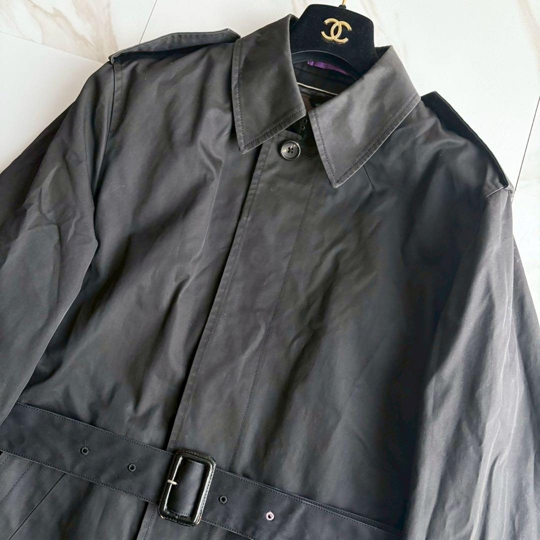 人気◆Paul Smith ライナー ベルト付 トレンチコート XL 黒