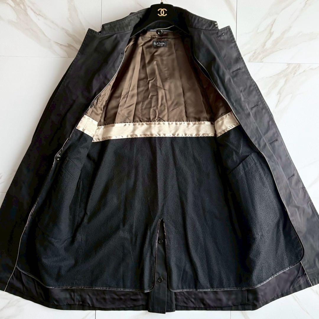 人気◆Paul Smith ライナー ベルト付 トレンチコート XL 黒