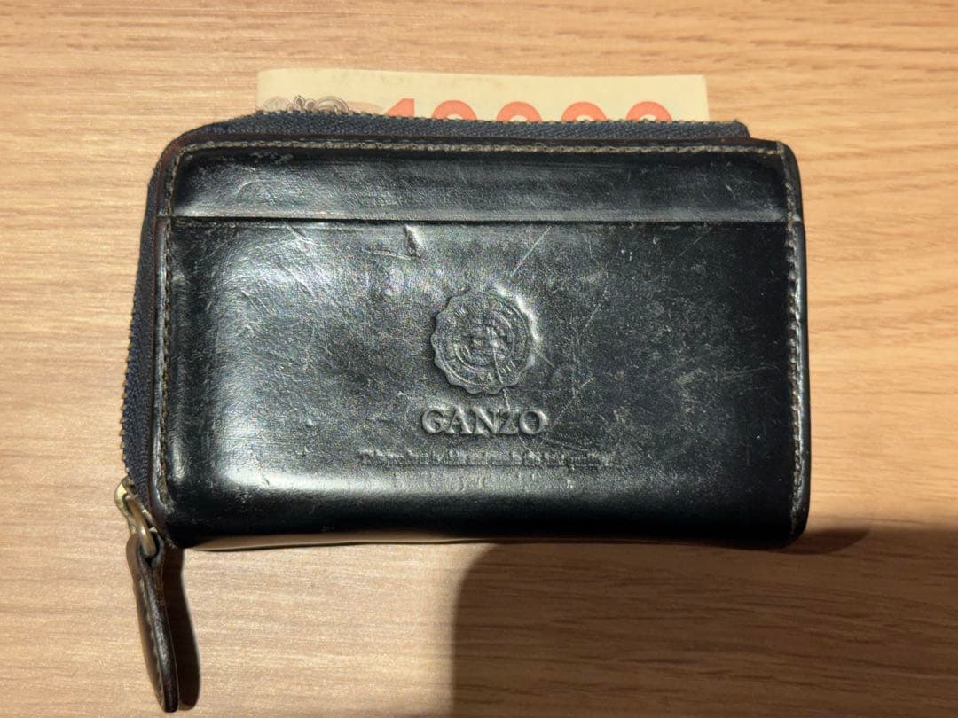 GANZO 艶あり ブラック　本革レザー ケース