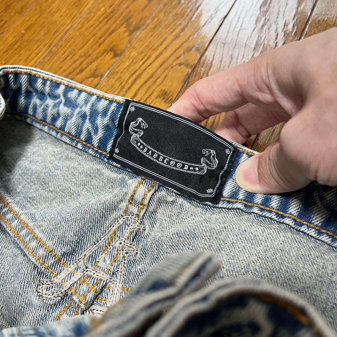 【新品】 BADBLOOD ワイドデニム　定価2.4万 S韓国ストリート　y2k