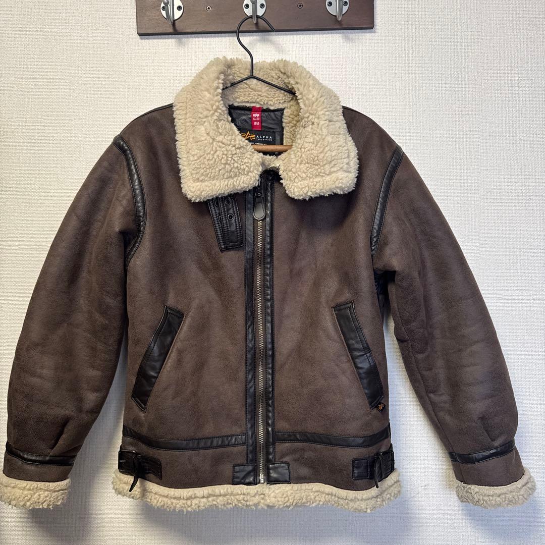 【美品】ALPHA INDUSTRIES ムートンジャケット B-3 サイズM